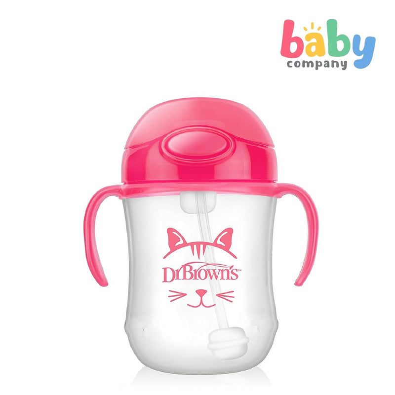 Dr. Brown's Baby's First Straw Transition Cup 270ml - Pink