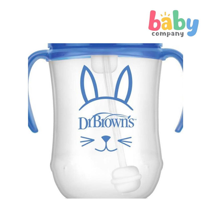 Dr. Brown's Baby's First Straw Transition Cup 270ml - Blue