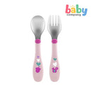 Chicco Metal Cutlery -  Pink