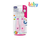 Chicco Metal Cutlery -  Pink