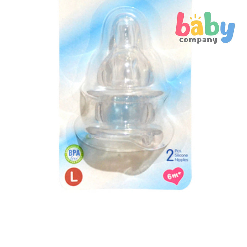 Nurture Anti Colic Silicone Nipple Pack of 2 Large