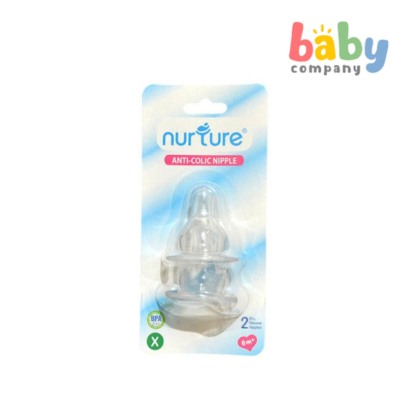 Nurture Anti Colic Silicone Nipple Pack of 2 - X Cut