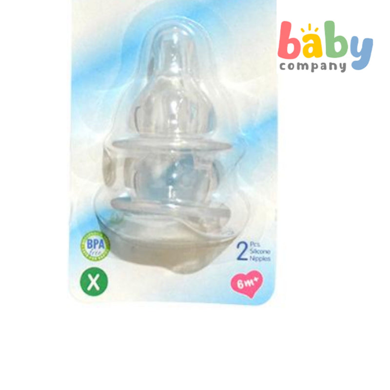 Nurture Anti Colic Silicone Nipple Pack of 2 - X Cut