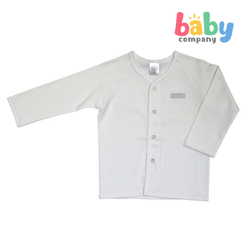 Enfant Long Sleeves Button Down Shirt - White