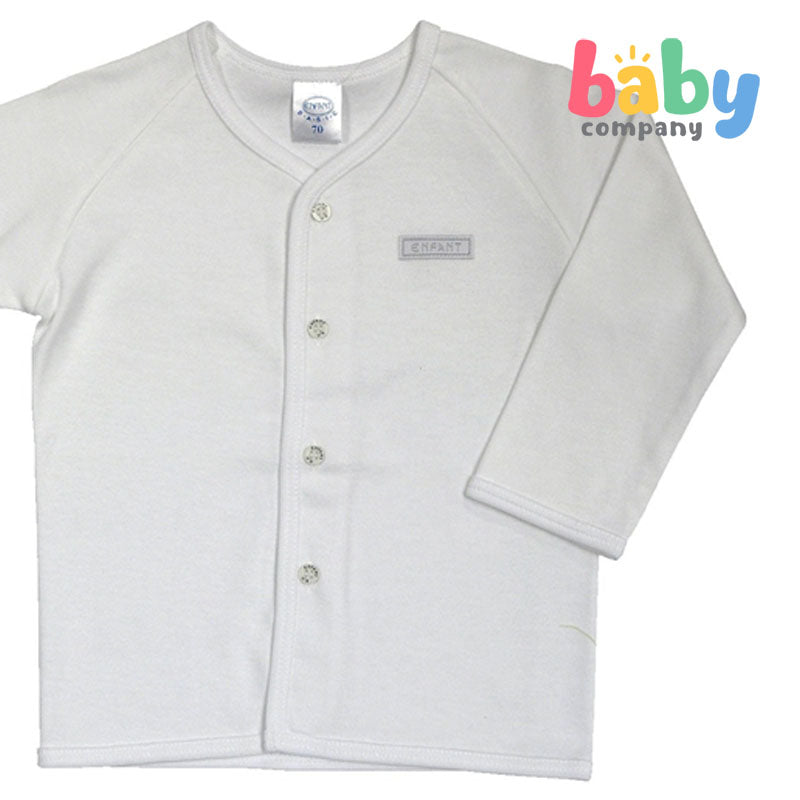 Enfant Long Sleeves Button Down Shirt - White