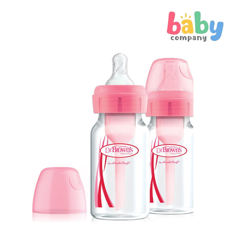Dr. Brown's 2-pack Options+ Narrow-Neck Feeding Bottle 120ml Pink