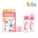 Dr. Brown's 2-pack Options+ Wide-Neck Baby Bottle 270ml Pink