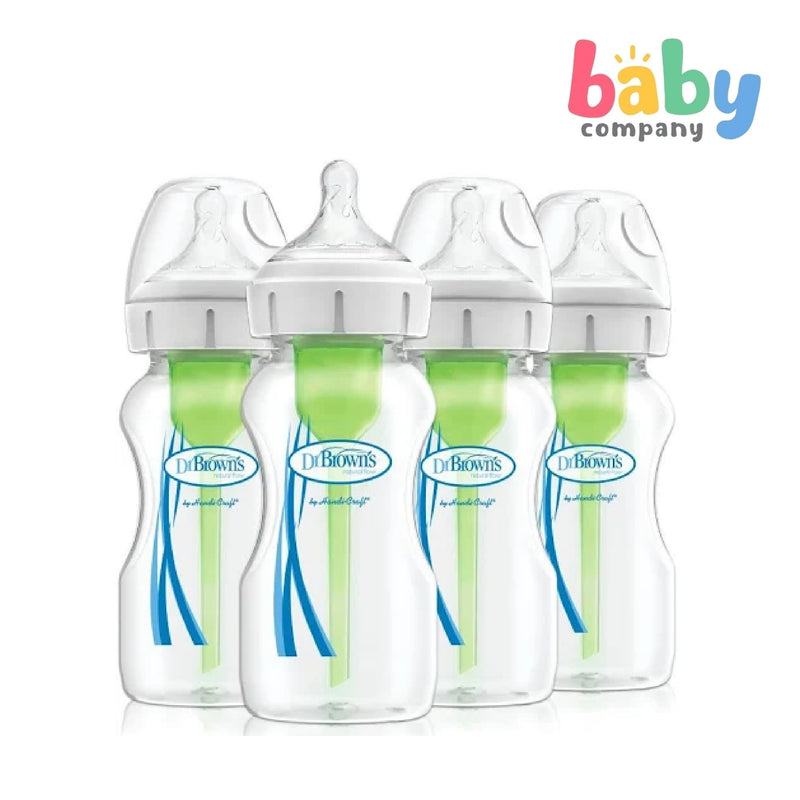 Dr. Brown's Options+ Wide-neck 9 oz Feeding Bottles Pack of 4