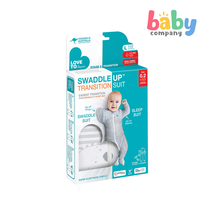 Love to Dream Swaddle UP Transition Suit Lite - White