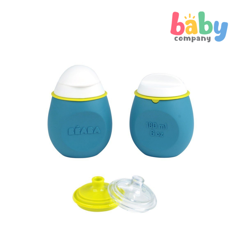 Beaba 2-in1 Baby Squeeze Set Portion (4M+) - Blue
