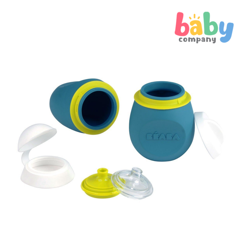 Beaba 2-in1 Baby Squeeze Set Portion (4M+) - Blue