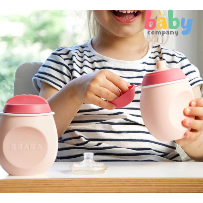 Beaba 2-in1 Baby Squeeze Set Portion (4M+) - Pink