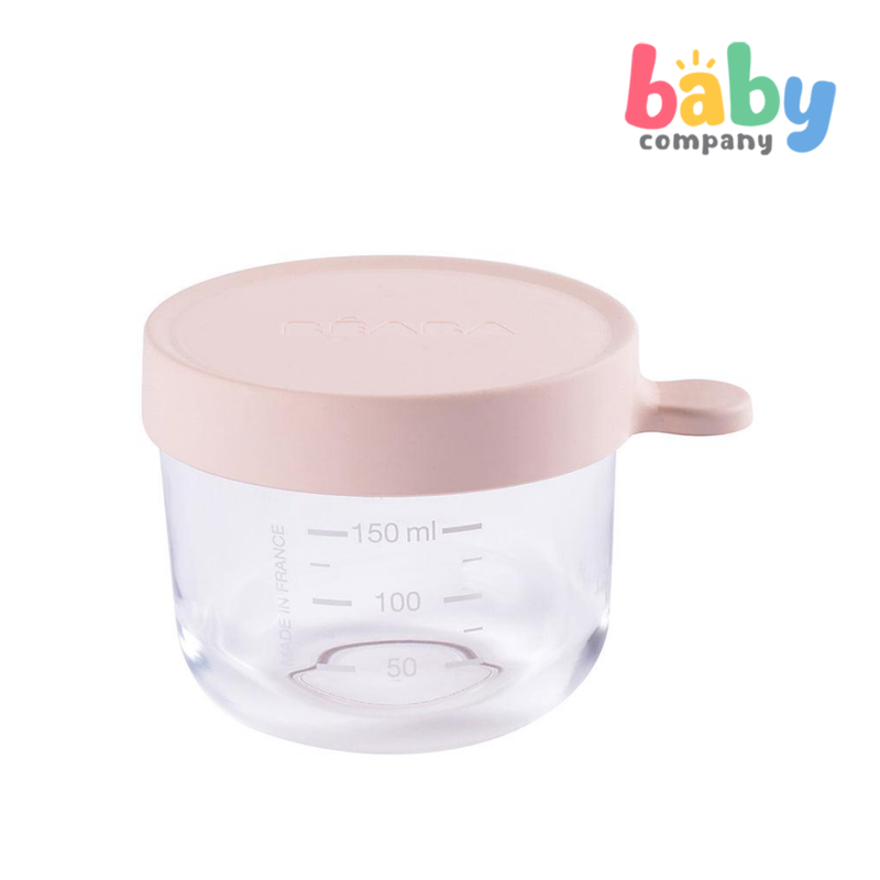 Beaba Silicone Glass Container - Pink