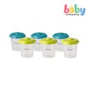 Beaba Set of 6 Clip Portion Food Storage (4M+) – Blue