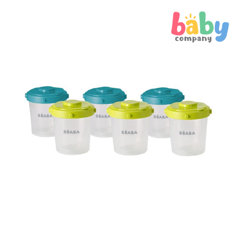 Beaba Set of 6 Clip Portion Food Storage (4M+) – Blue