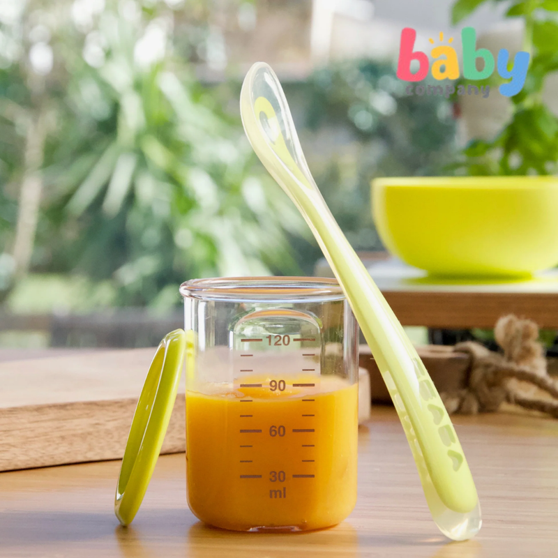 Beaba 1-Pack 1st Stage Meal Silicone Spoon (4M+) - Yellow