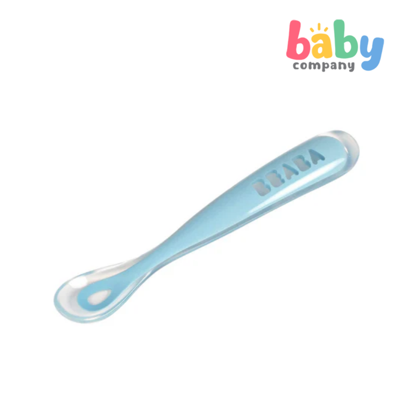 Beaba 1-Pack 2nd Age Silicone Spoon (8m+) - Blue