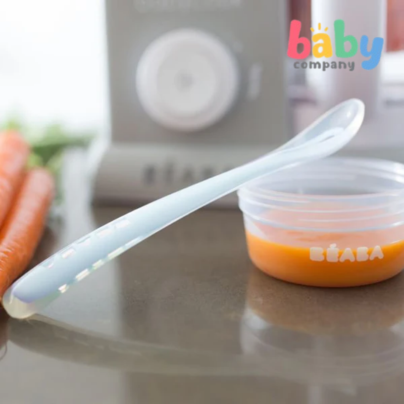 Beaba 1-Pack 2nd Age Silicone Spoon (8m+) - Blue