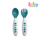 Beaba 2-Pack Ergonomic Cutlery Set (8M+) - Blue