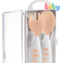 Beaba 2-Pack Ergonomic Cutlery Set (8M+) - Pink