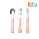 Beaba Stainless Steel Cutlery Set (12M+) - Pink