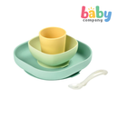 Beaba Baby Silicone 4-Piece Meal Set with Suction Pad