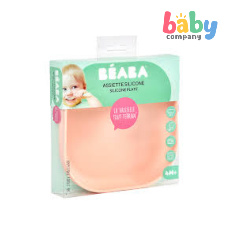 Beaba Silicone Suction Plate (4M+) - Pink