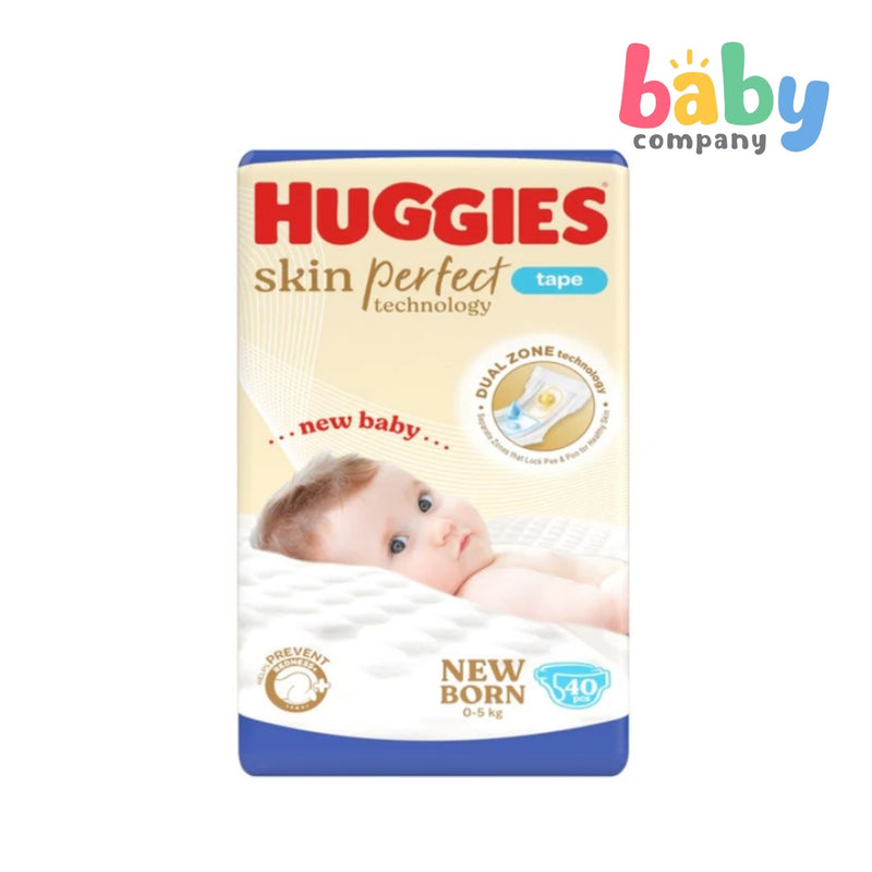 Huggies Skin Perfect Taped Diapers - Newborn, 40 pcs