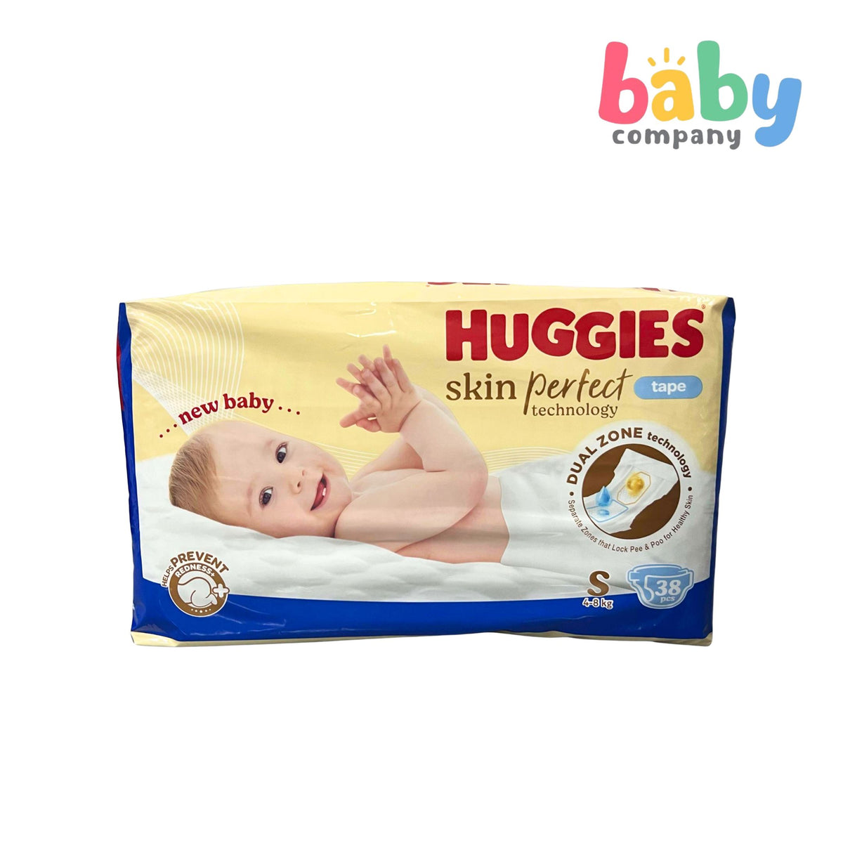 Huggies Skin Perfect Taped Diapers Small, 38 pcs