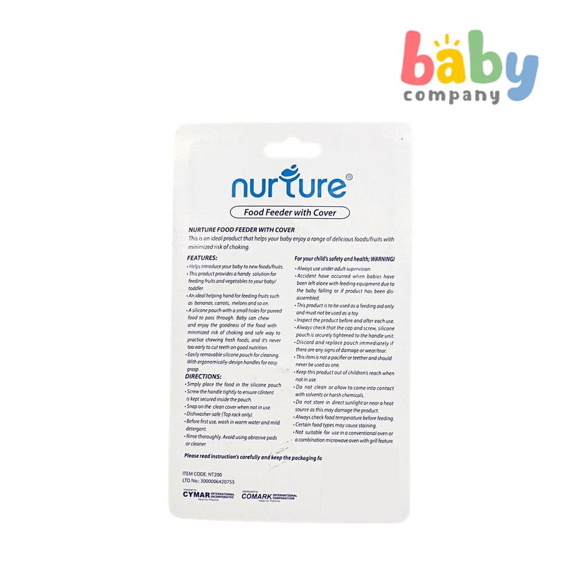 Nurture Baby Food Feeder with Cover - Blue