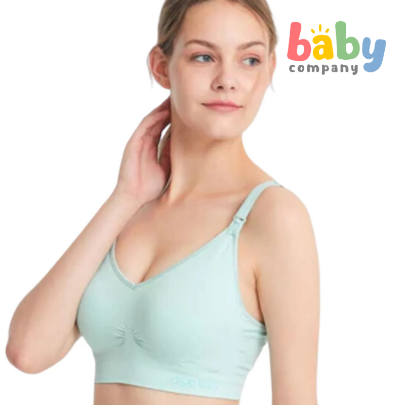 Mamaway Ultralight Anti-bacterial Seamless Maternity & Nursing Bra, Blue