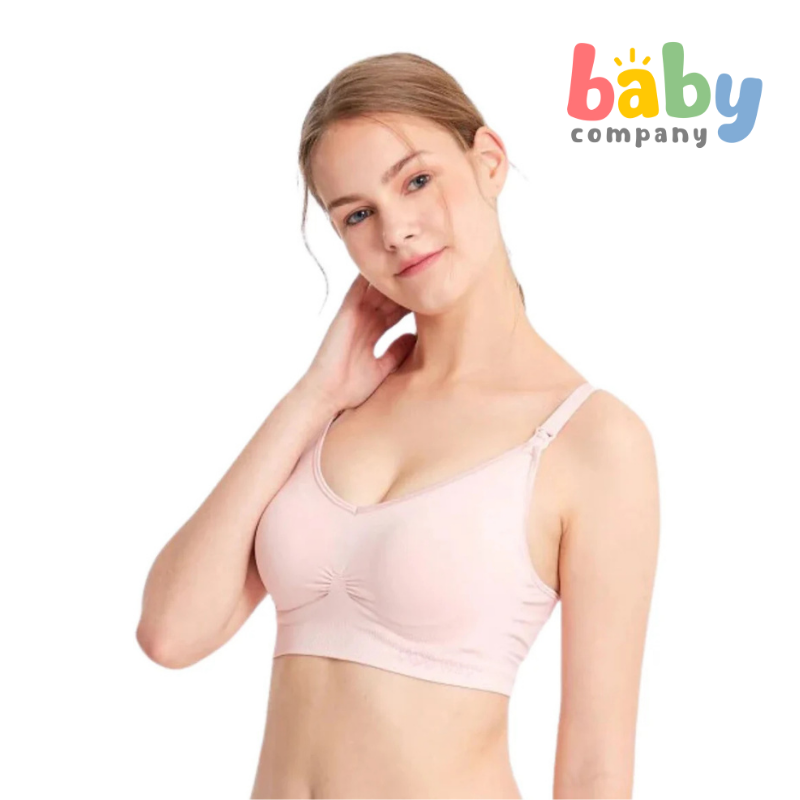 Mamaway Ultralight Anti-bacterial Seamless Maternity & Nursing Bra - Pink