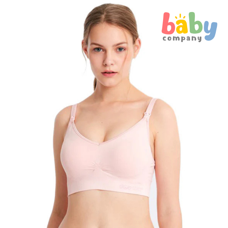 Mamaway Ultralight Anti-bacterial Seamless Maternity & Nursing Bra - Pink