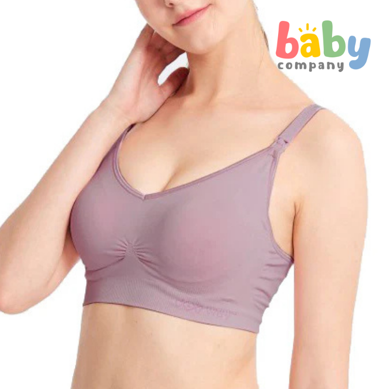 Mamaway Ultralight Anti-bacterial Seamless Maternity & Nursing Bra - Taro