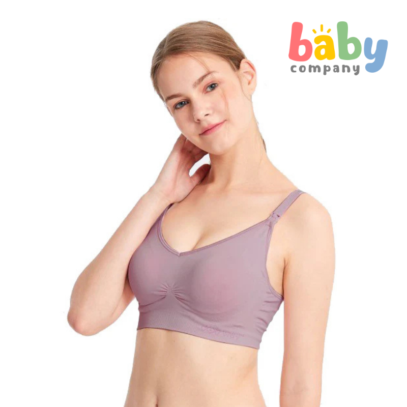 Mamaway Ultralight Anti-bacterial Seamless Maternity & Nursing Bra - Taro