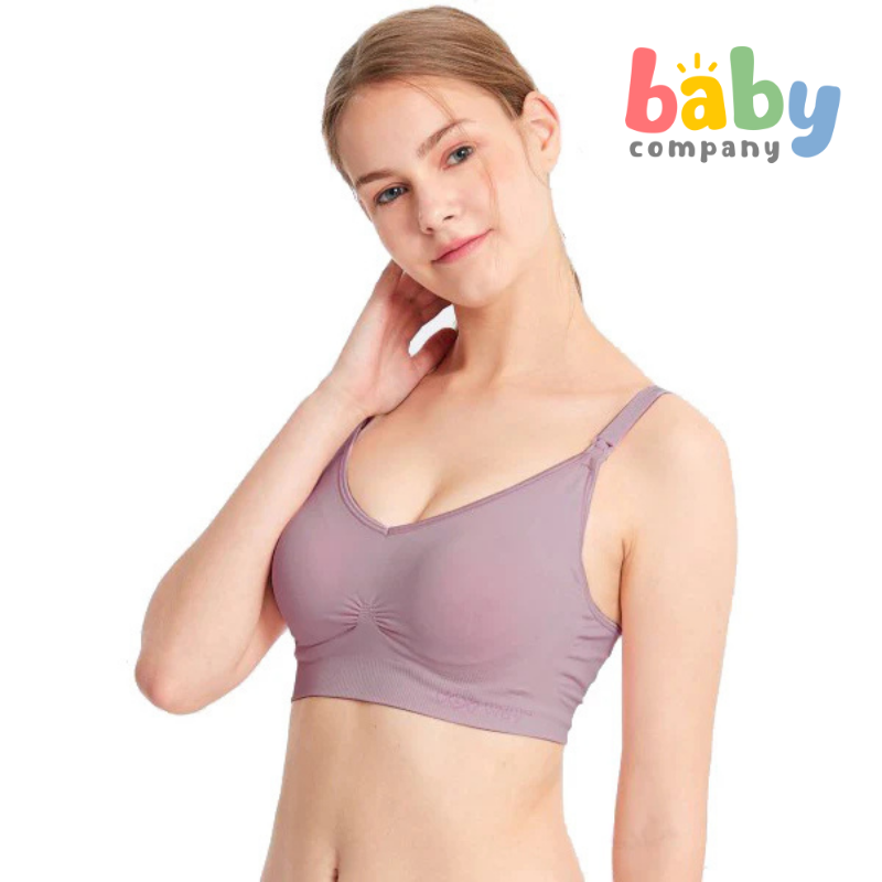 Mamaway Ultralight Anti-bacterial Seamless Maternity & Nursing Bra - Taro