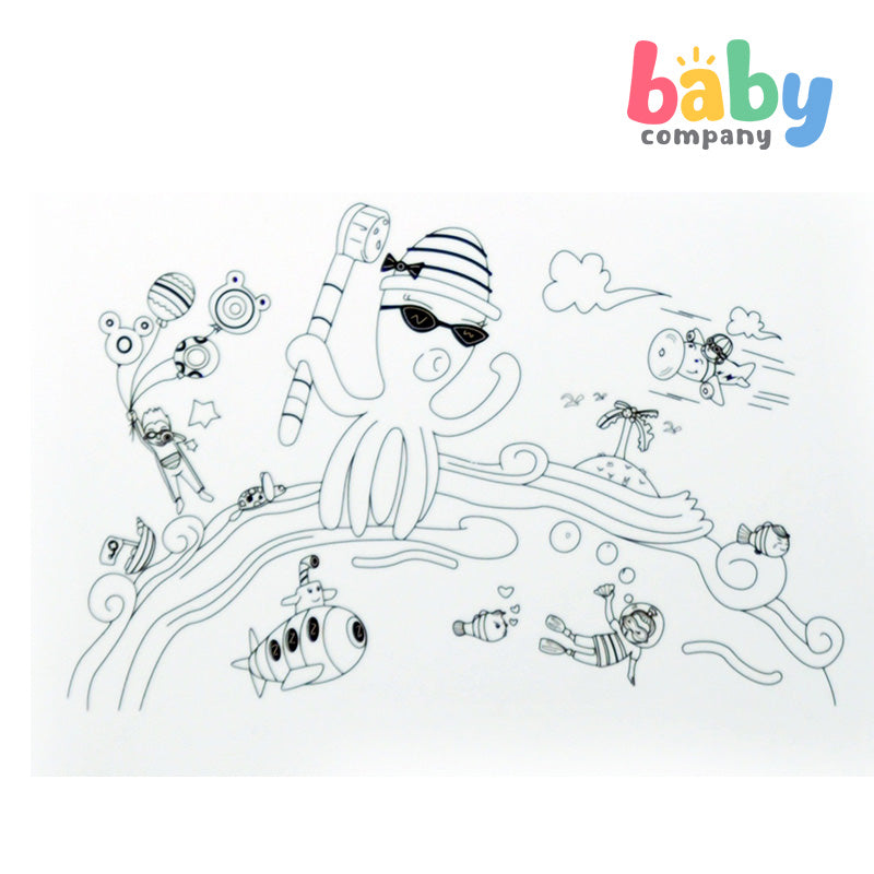 Mombella Reusable Coloring Placemat - Dancing Party