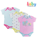 Mother’s Choice 3 Pack Short Sleeves Onesie Elephant