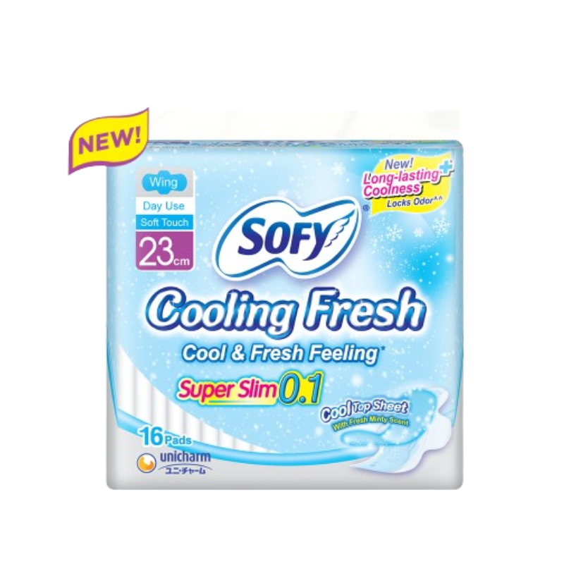 Sofy Cooling Fresh Super Slim Wing 23 cm (16 pads)