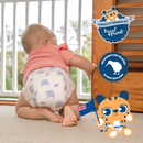 Hey Tiger Tape Diaper, Convenience Pack - Medium