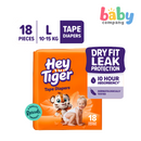 Hey Tiger Comfy Tape Diapers Convenience Pack - Large, 18 pads