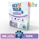 Hey Tiger Comfy Tape Diapers, Jumbo Pack - Newborn