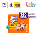 Hey Tiger Comfy  Diaper Pants, Jumbo Box - Medium, 174 Pads