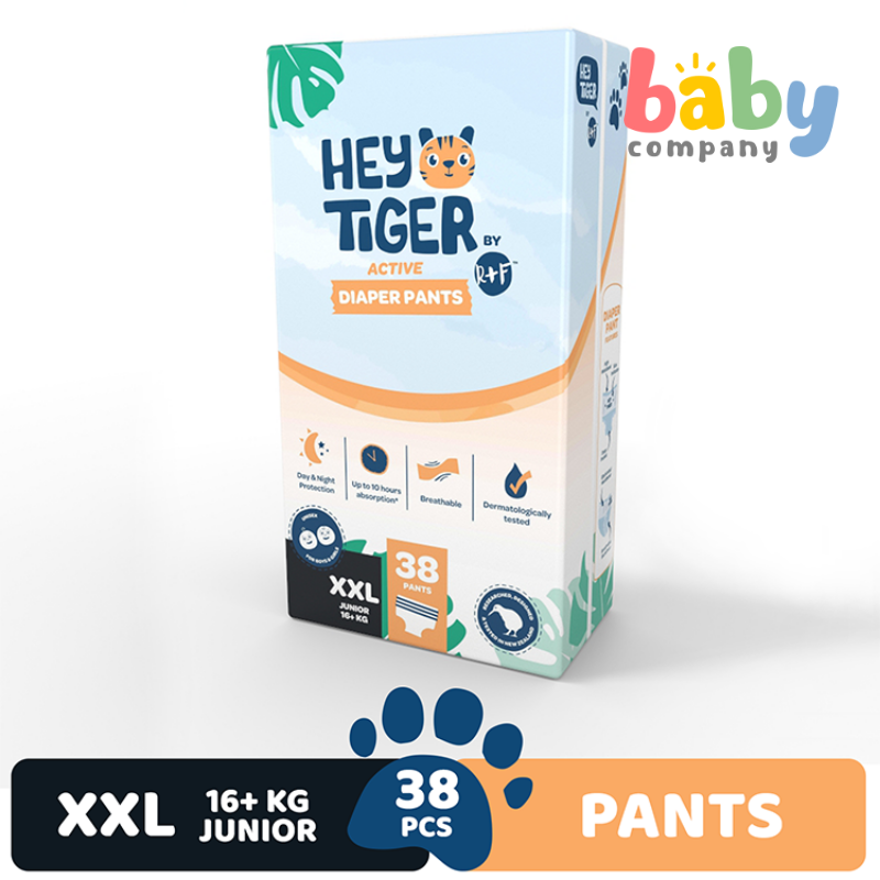 Hey Tiger Active Diaper Pants Jumbo Pack - Xxl, 38 pads