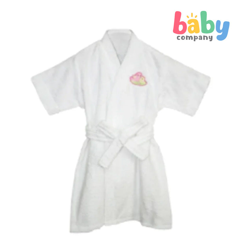 Baby Martel Bathrobe Mama & Baby Bird - White