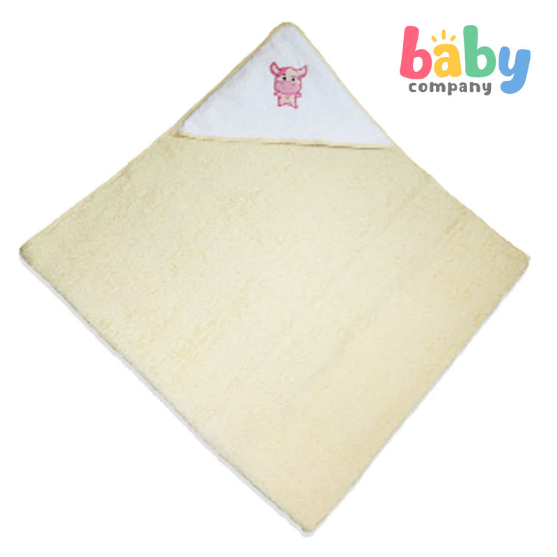 Baby Martel Hooded Towel Ms. Moo - Soft Maize