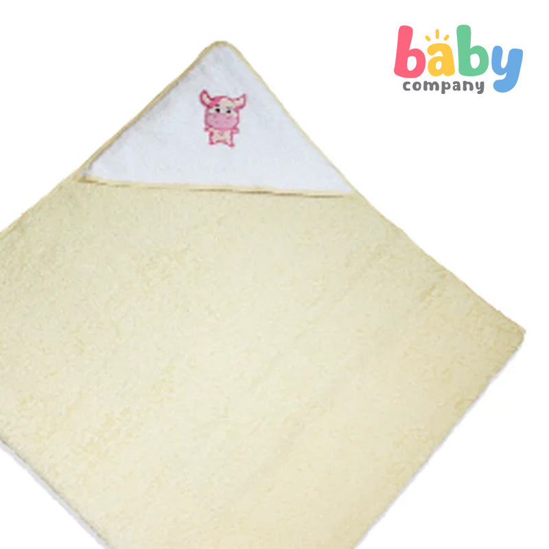 Baby Martel Hooded Towel Ms. Moo - Soft Maize