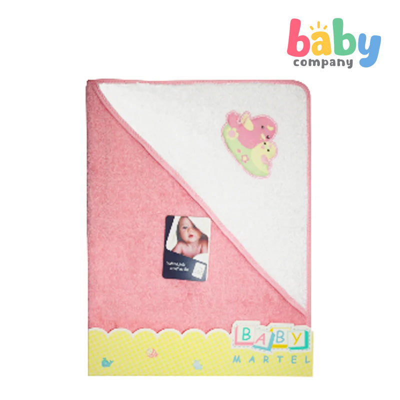 Baby Martel Hooded Towel Mama&Baby Bird - Charm Pink