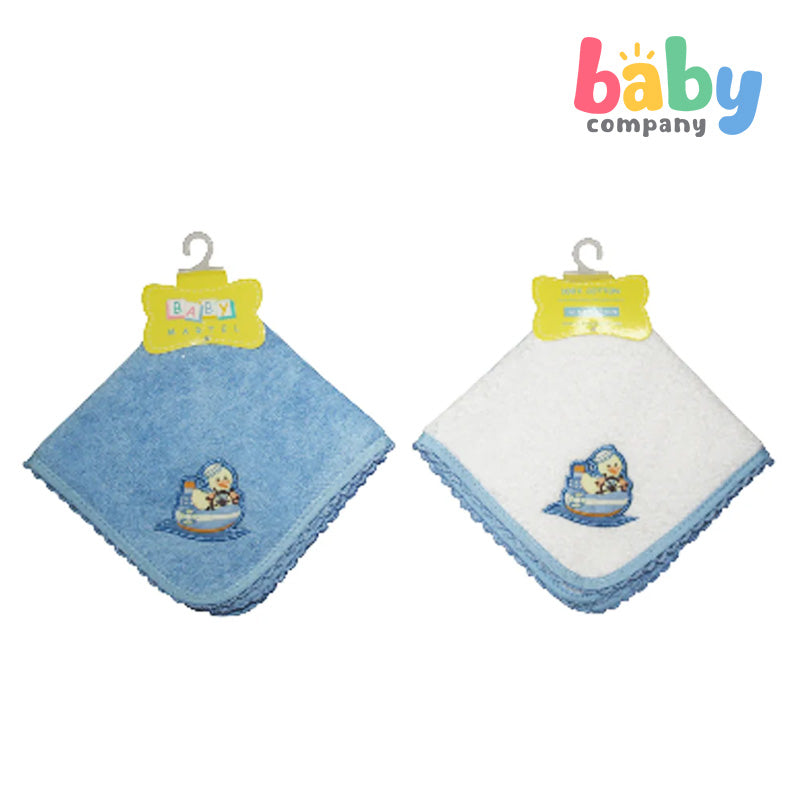 Baby Martel Face Towel White/Baby Blue