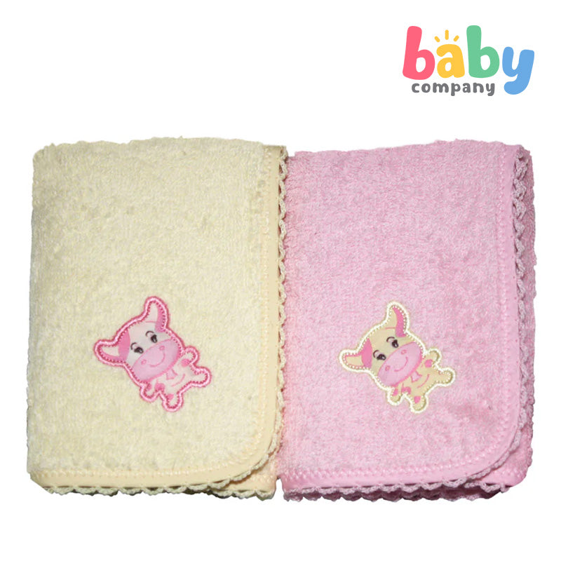 Baby Martel Face Towel Soft Maize/Powder Pink